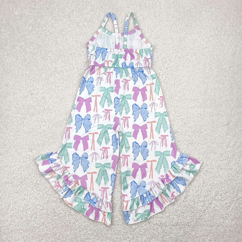 SR2847 Baby Girls Coquette Bows Colorful Straps Jumpsuits D 4.24