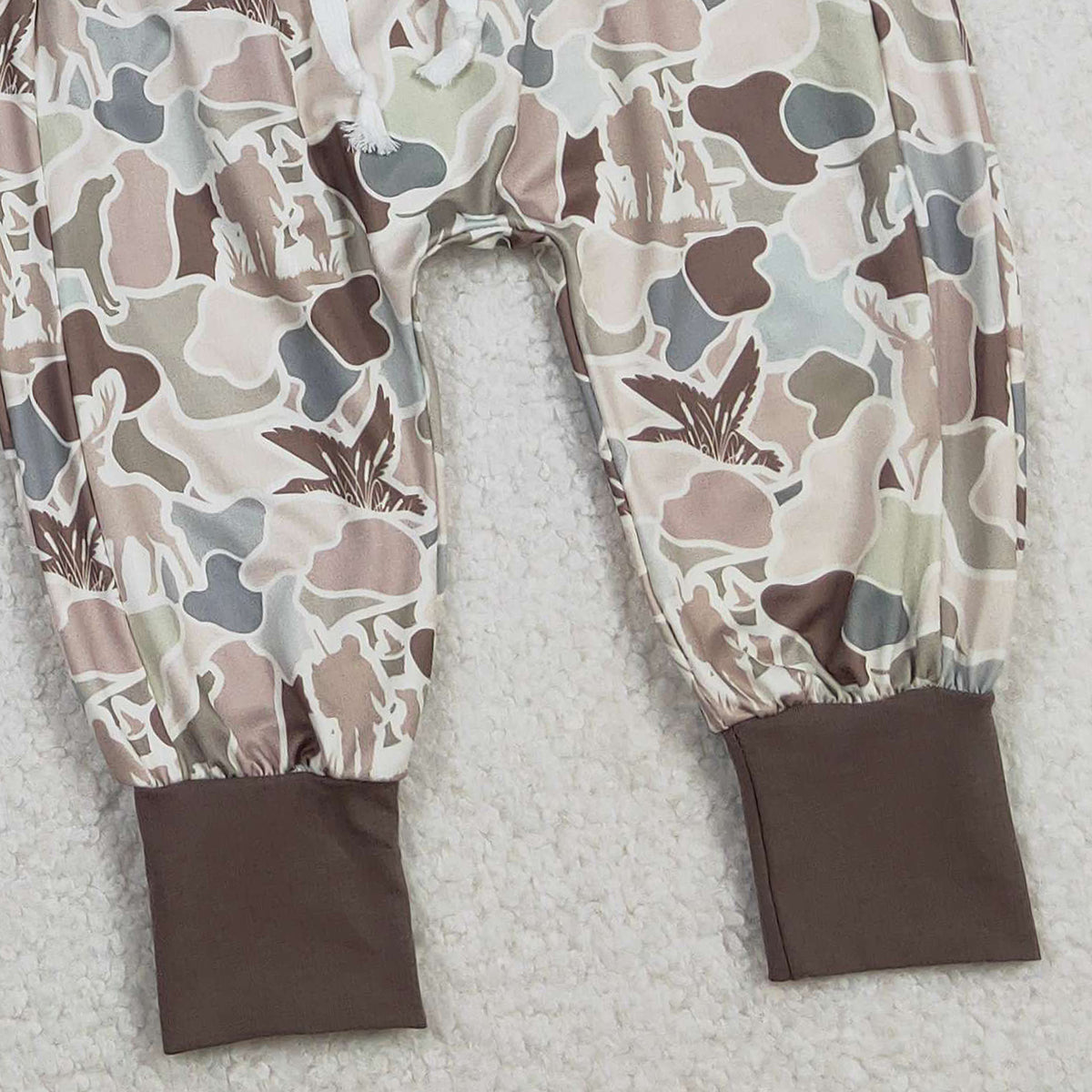 Baby Boys Camouflage Deer Ducks Hoodie Top with Pocket And Jogger Pants Set Outdoor Hunting Themed Baby Outfit