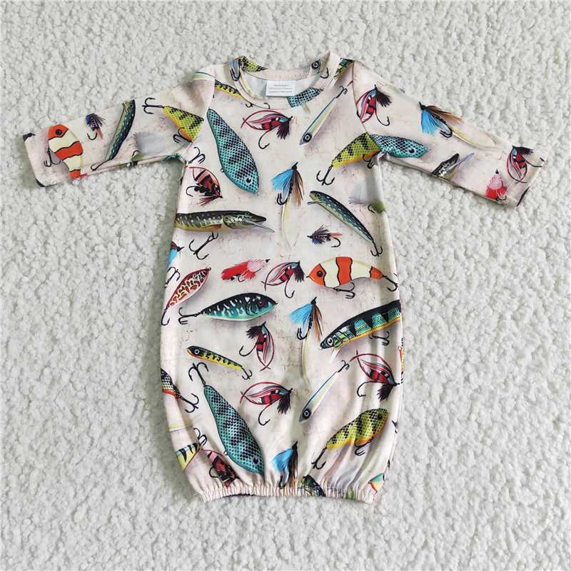 NB0004 Baby Fish Long Sleeve Nightgown