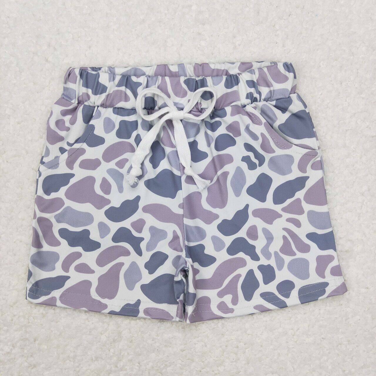 BT046field companion hunting dog camouflage blue short-sleeved top + SS0140 camouflage light gray shorts