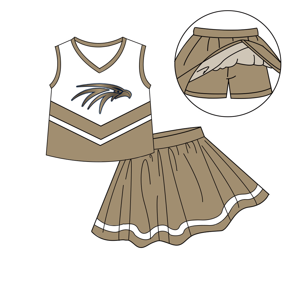 Custom baby girls Cheerleading dress set MOQ3 D 7.9