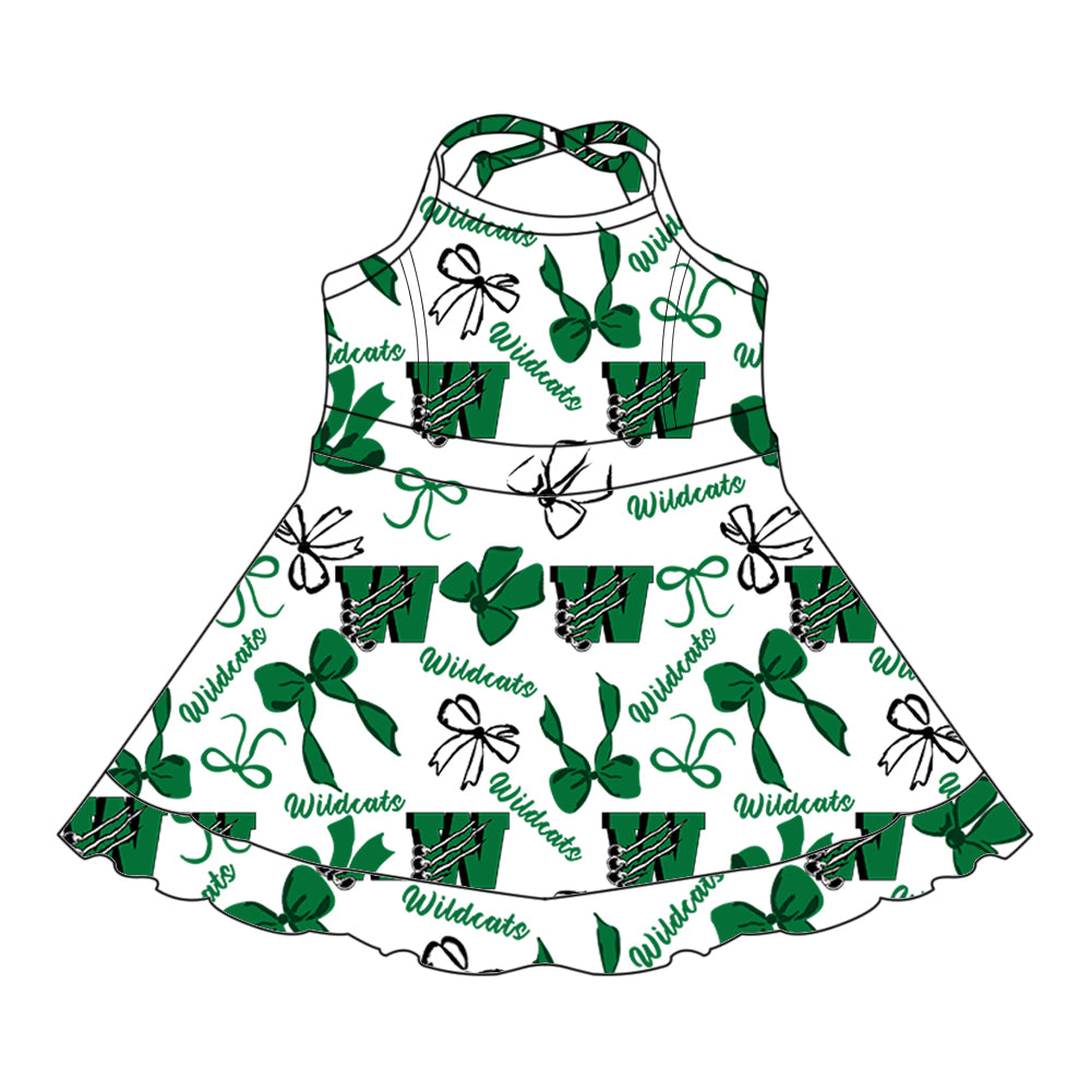 Custom baby girls Wildcats team dress MOQ3 D 7.26