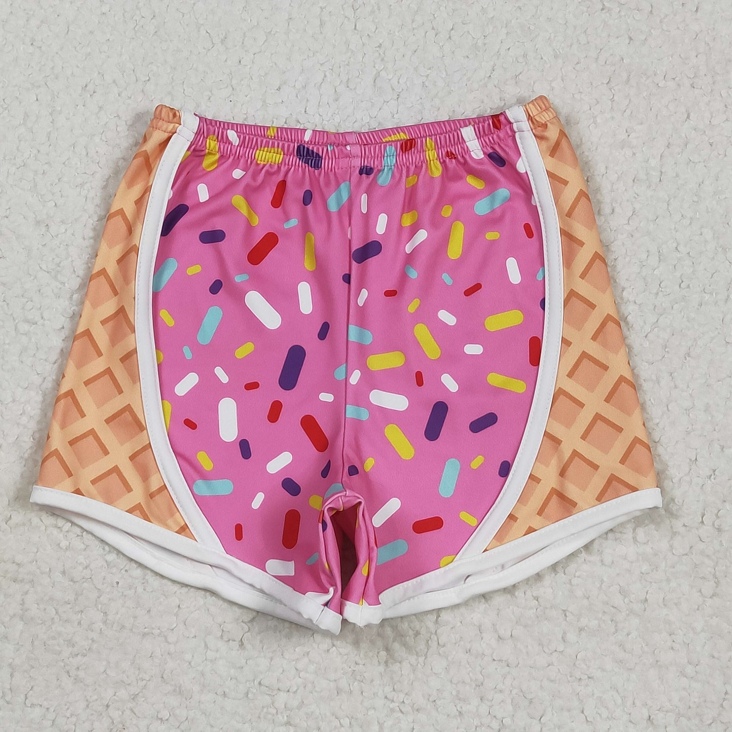 girl ice cream pink sprinkle shorts
