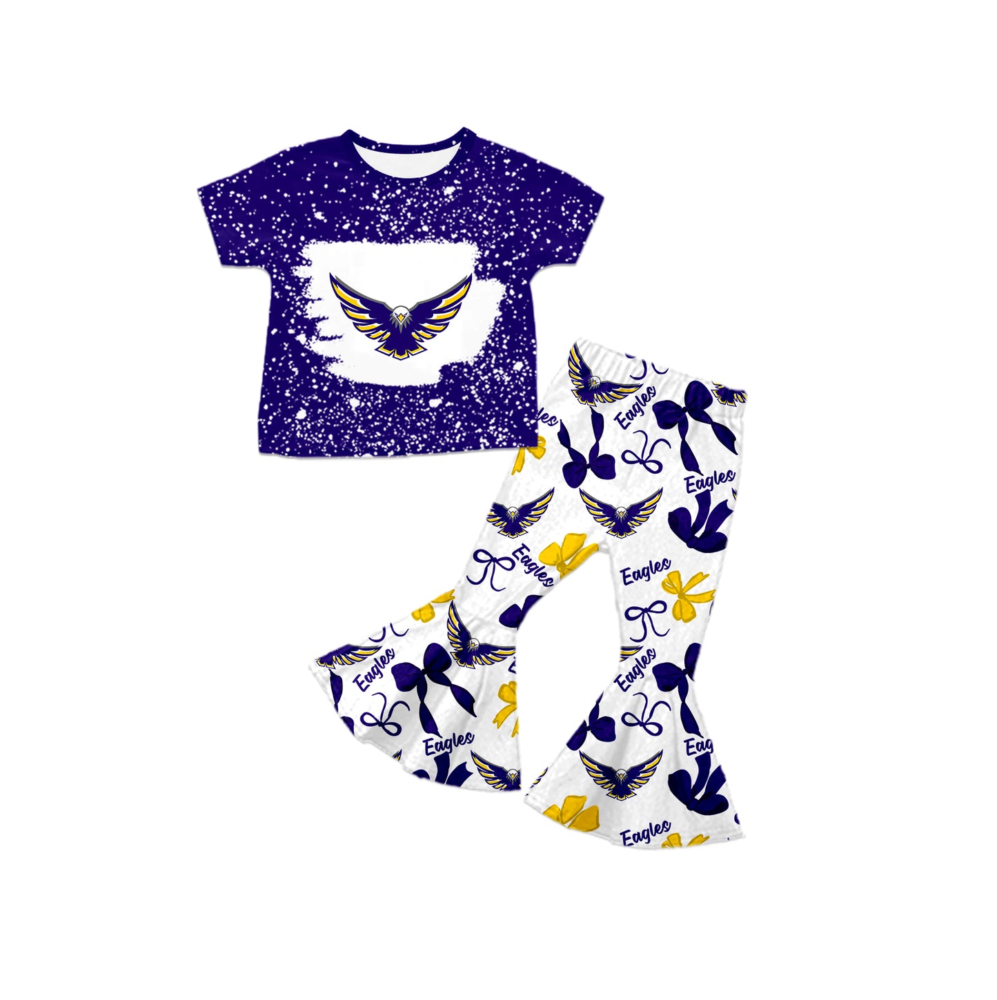 Custom baby girls Eagles team set MOQ3 D 8.1