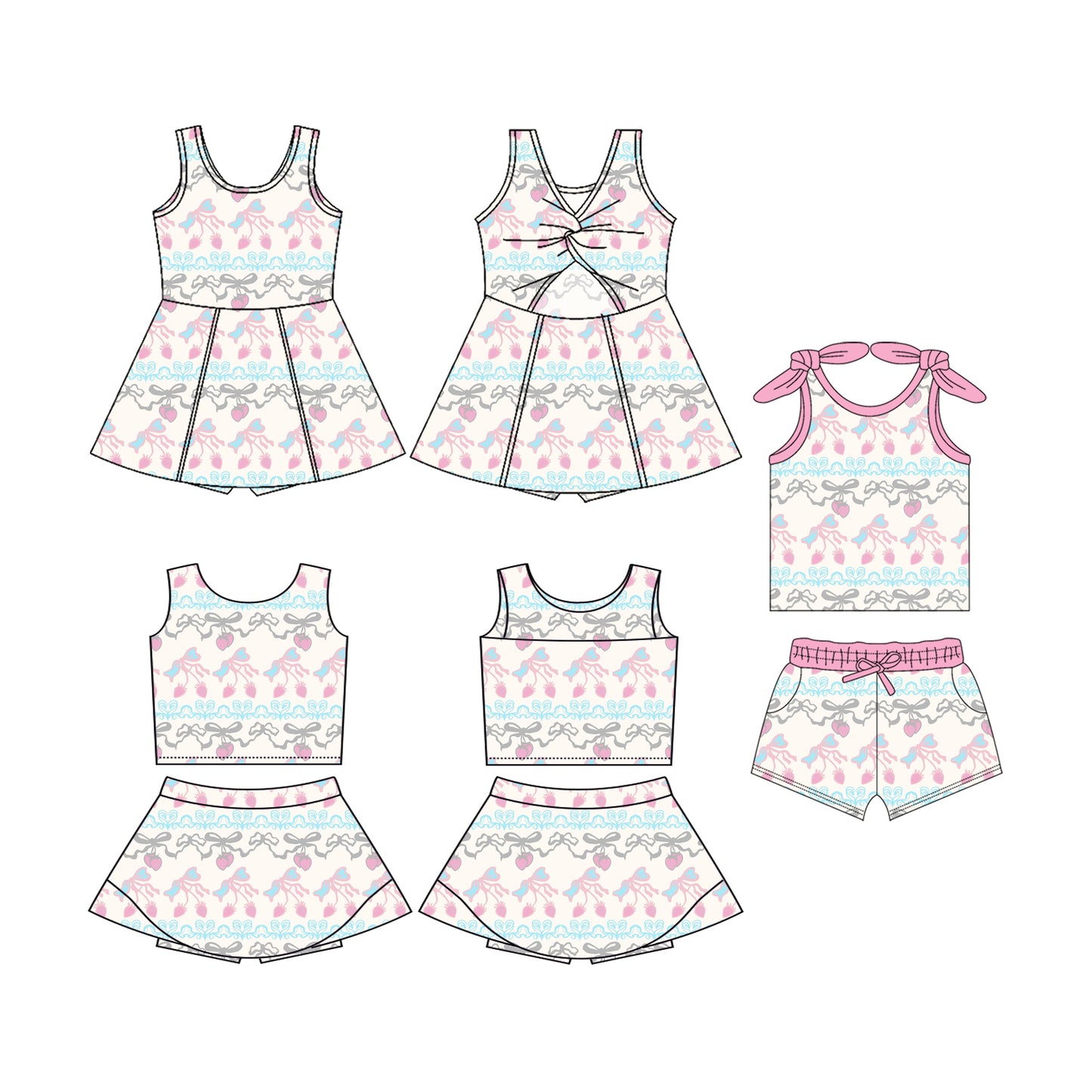 Custom match baby girls bow dress set D 3.25