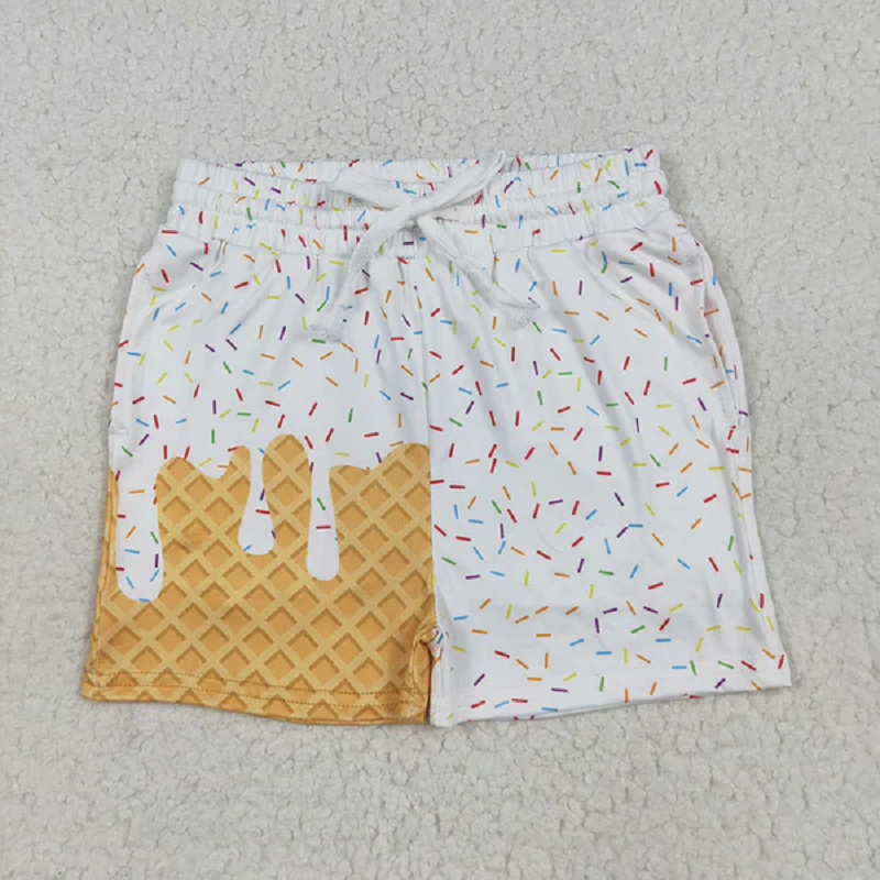 4 Colors Sibling Baby Girls Ice Cream Drip Sprinkles Summer Shorts Bottoms D 7.5
