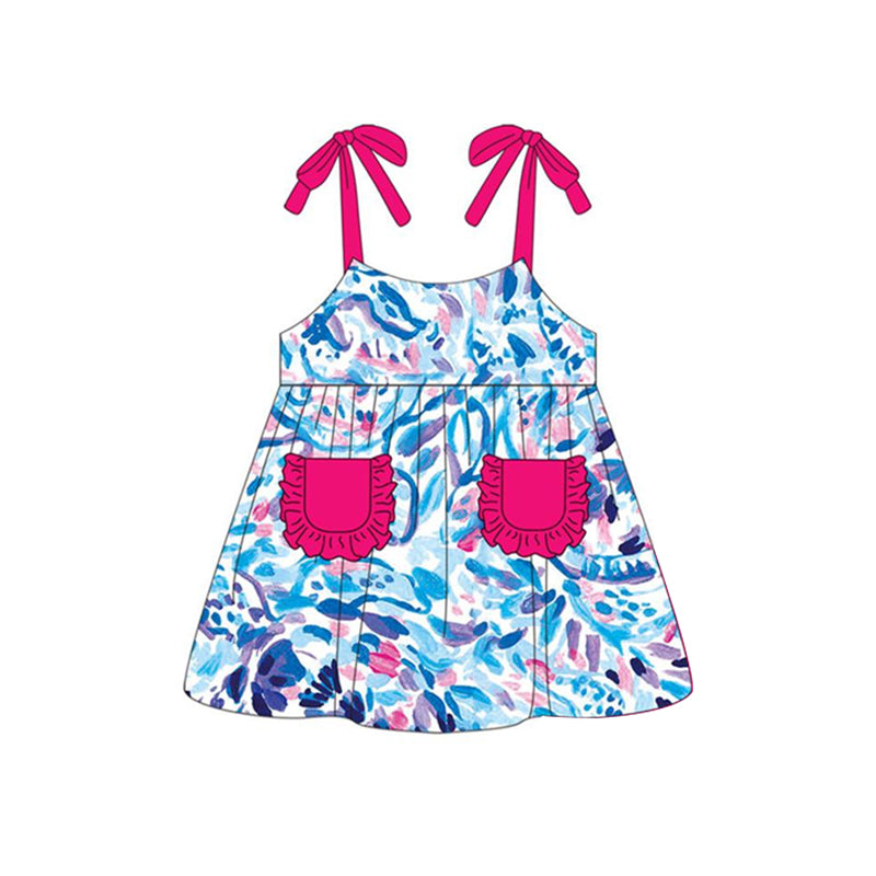 GT0549 Pattern rose red lace pocket halter top