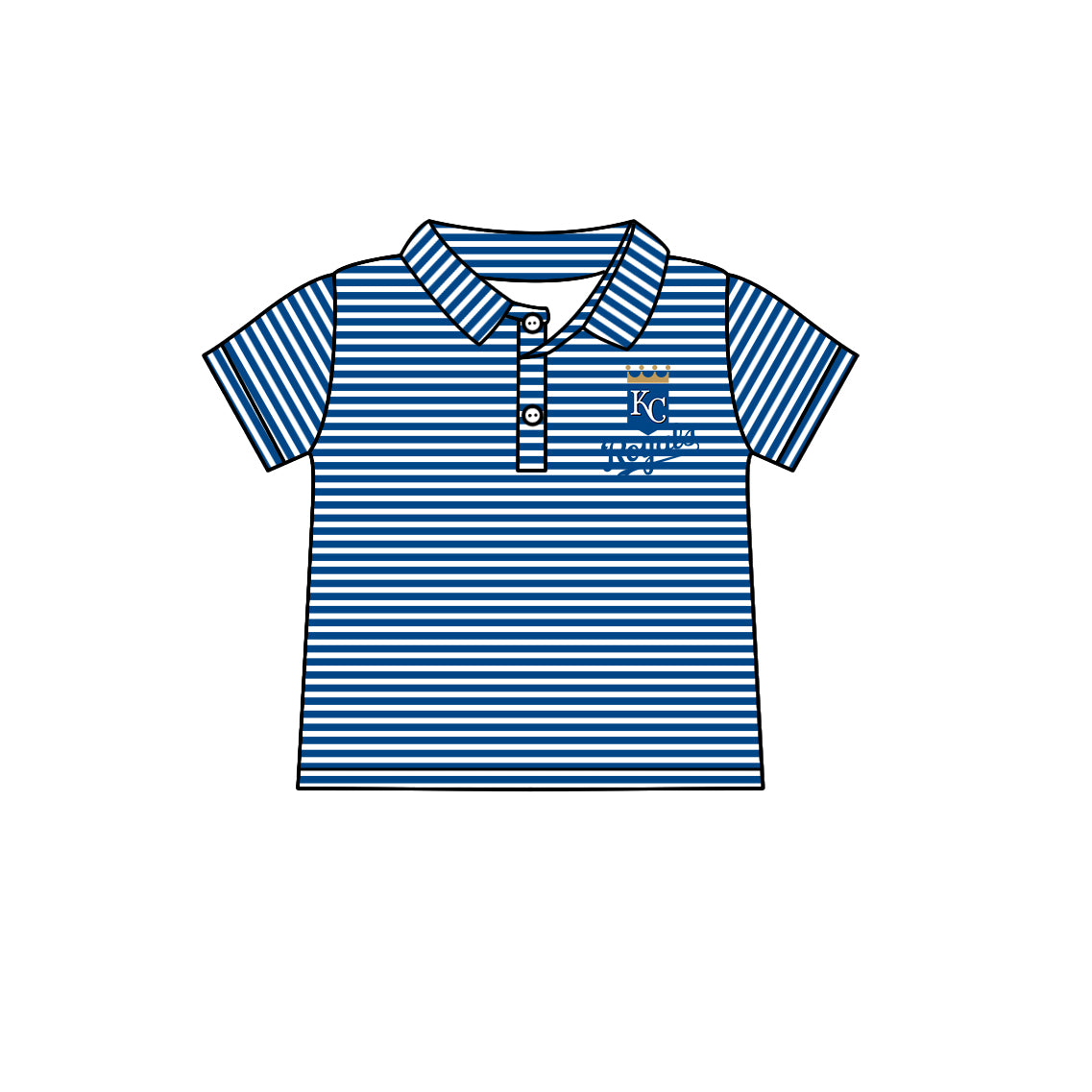 Custom children kansas city royals team top D 6.23