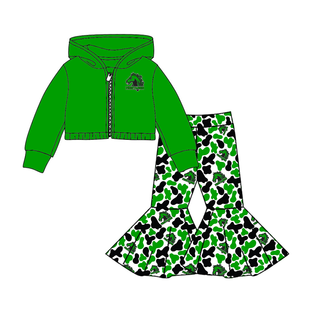 Custom baby girls Mustangs team set MOQ3 D 8.5