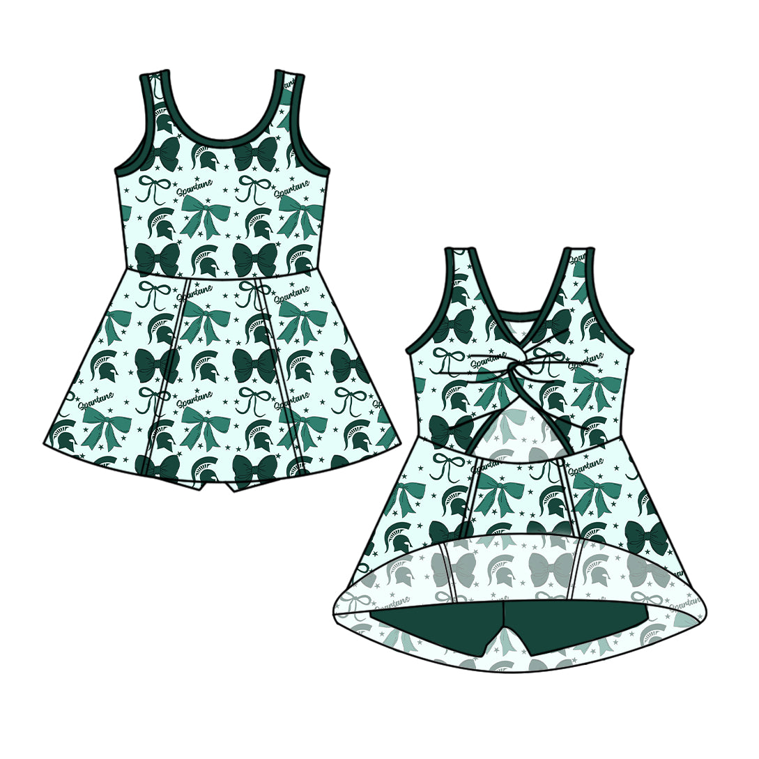 Custom baby girl Michigan State Spartans team dress D 6.27