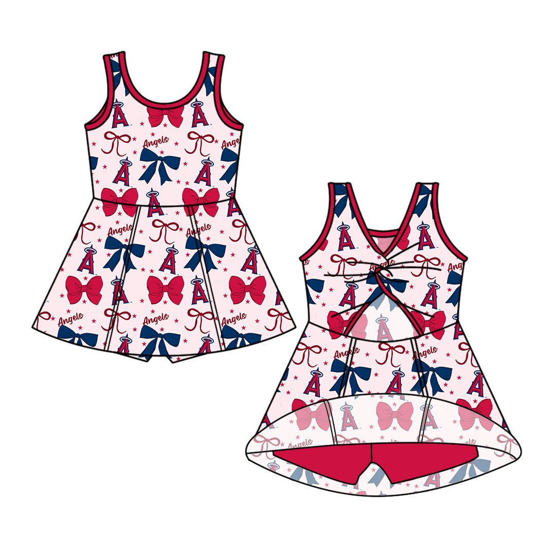 Custom match los angeles angels baby girls clothes D 6.17