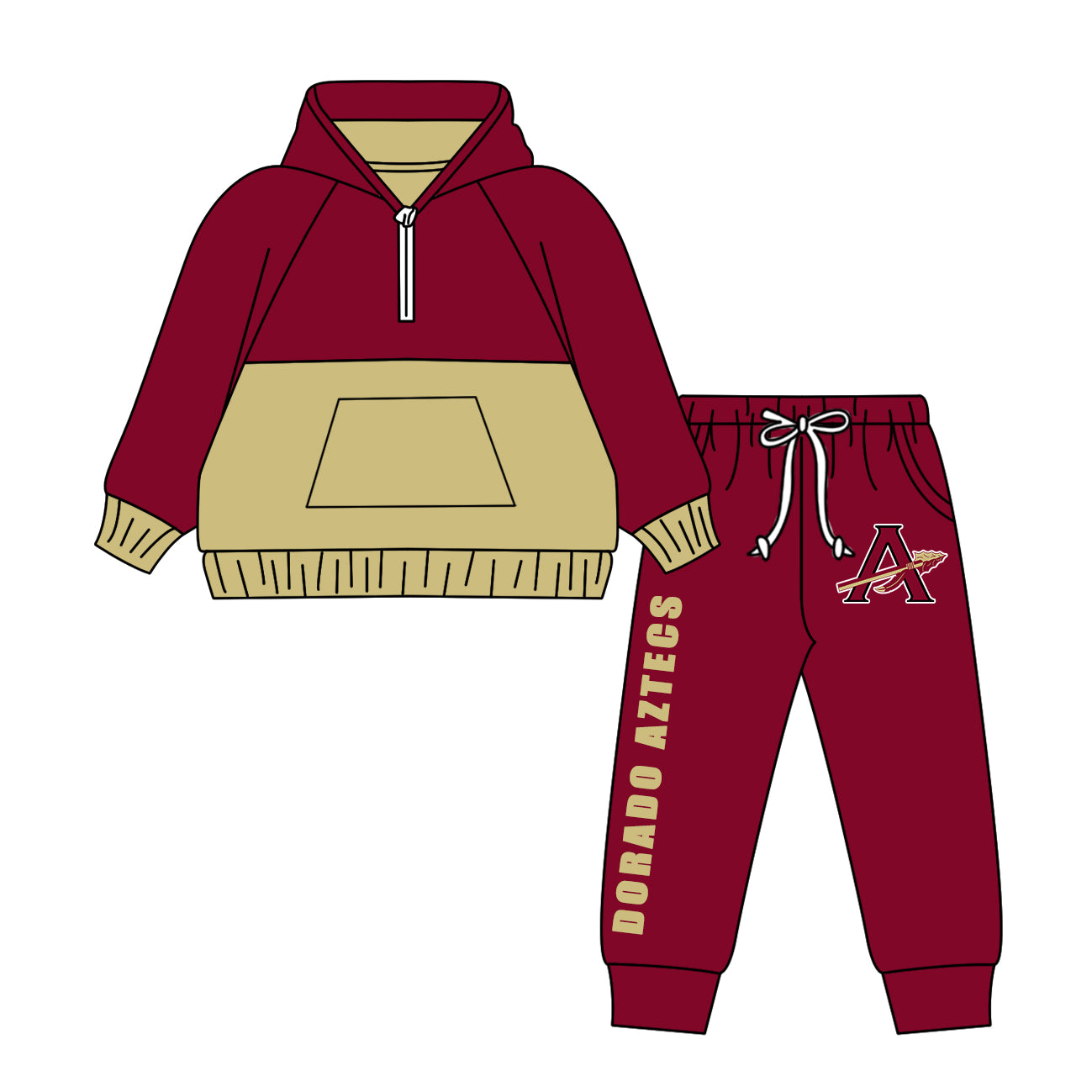 Custom baby boys Dorado Aztecs set MOQ5 D 823