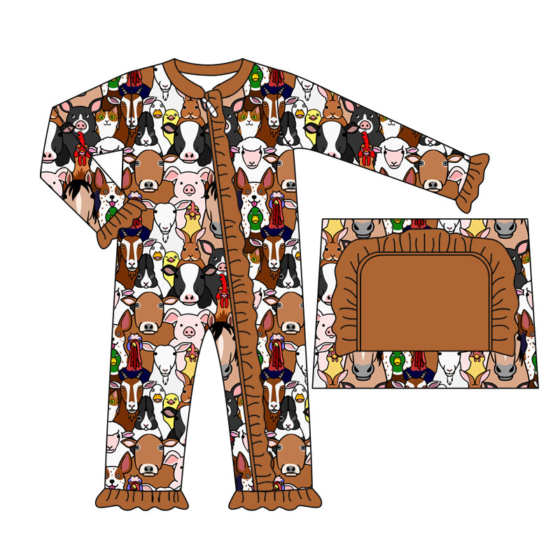 Custom animal baby girl romper MOQ3 2024 8.22