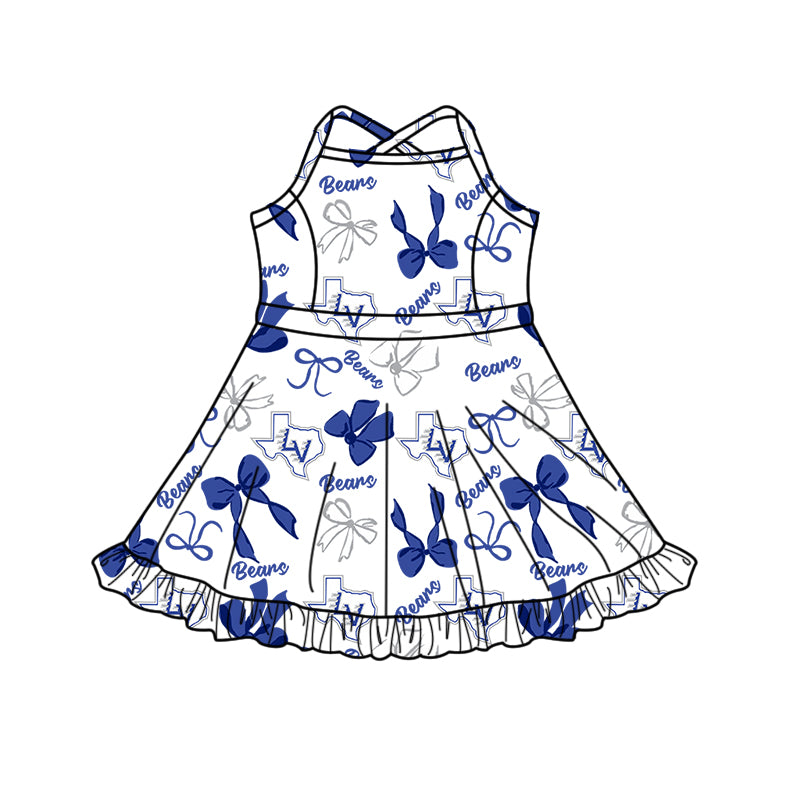 Custom Baby Girls Bears team dress D 819