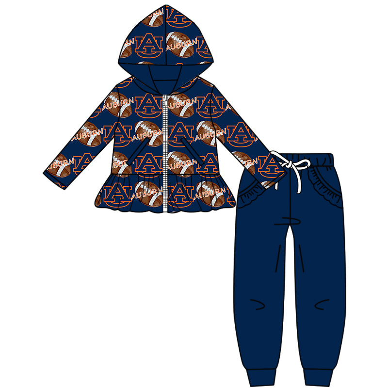 Custom baby girls AUBURN Aztecs set MOQ5 D 826