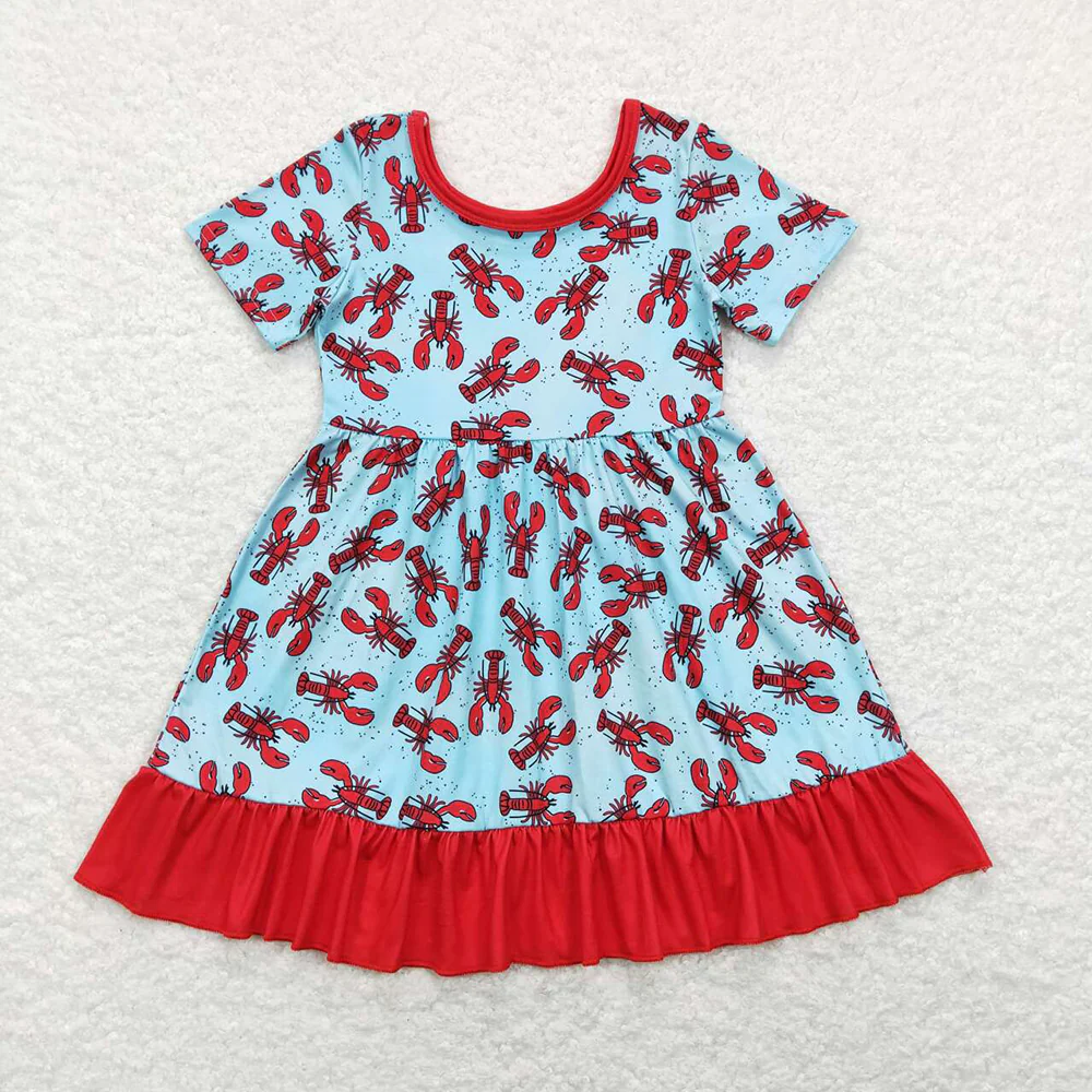 Match Baby Girls Crawfish Rompers Dresses