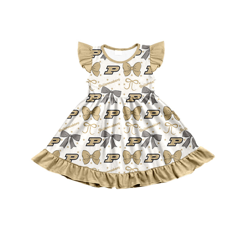 Custom baby girl Purdue Boilermakers team dress D 6.28