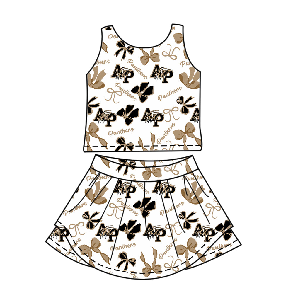 Custom Baby Girls Panthers team dress set D 6.12