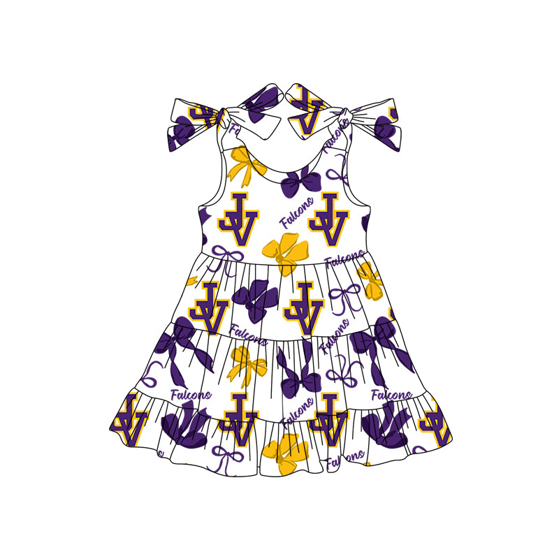 Custom Baby Girls Falcons team dress D 8.2