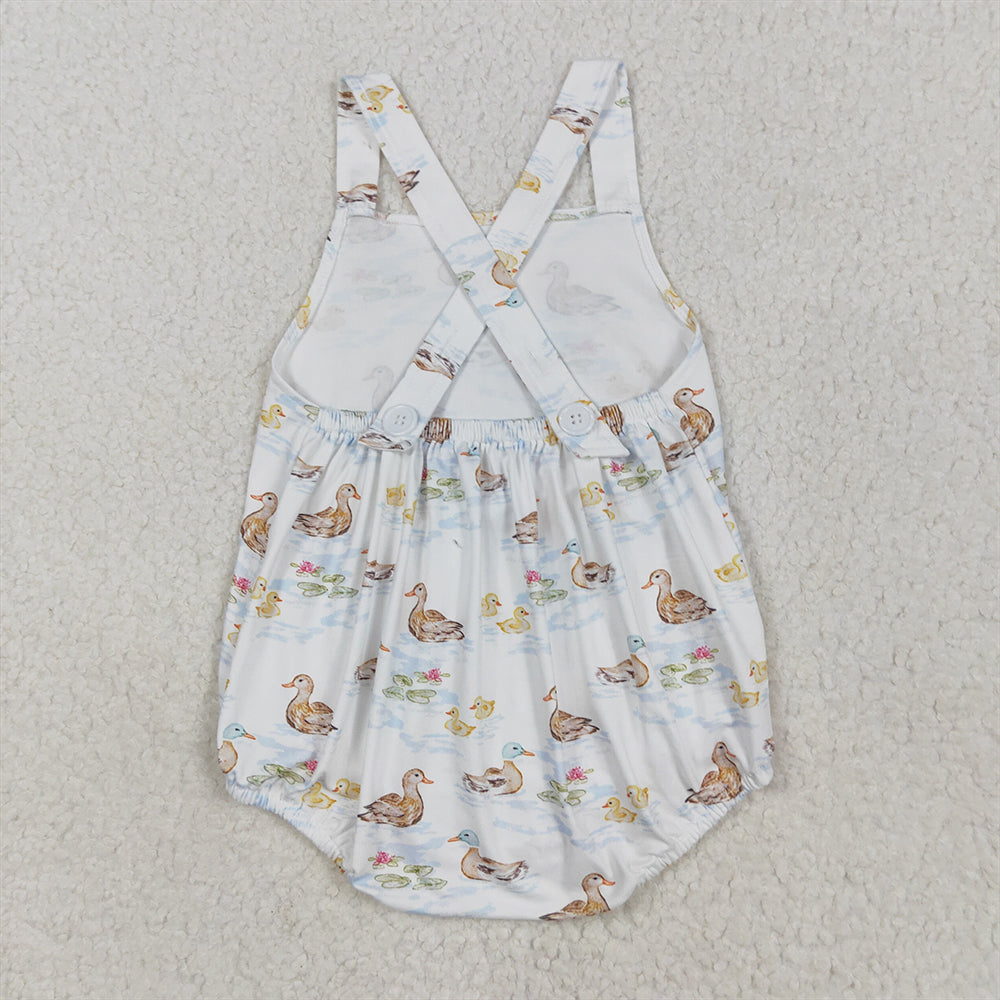 SR2699 Straps duck print baby boy summer romper D 5.6
