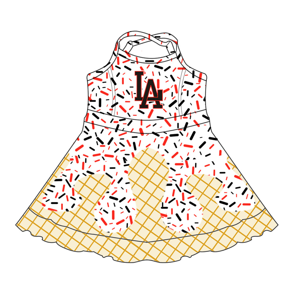 Custom baby girls Raiders team dress MOQ3 D 7.24