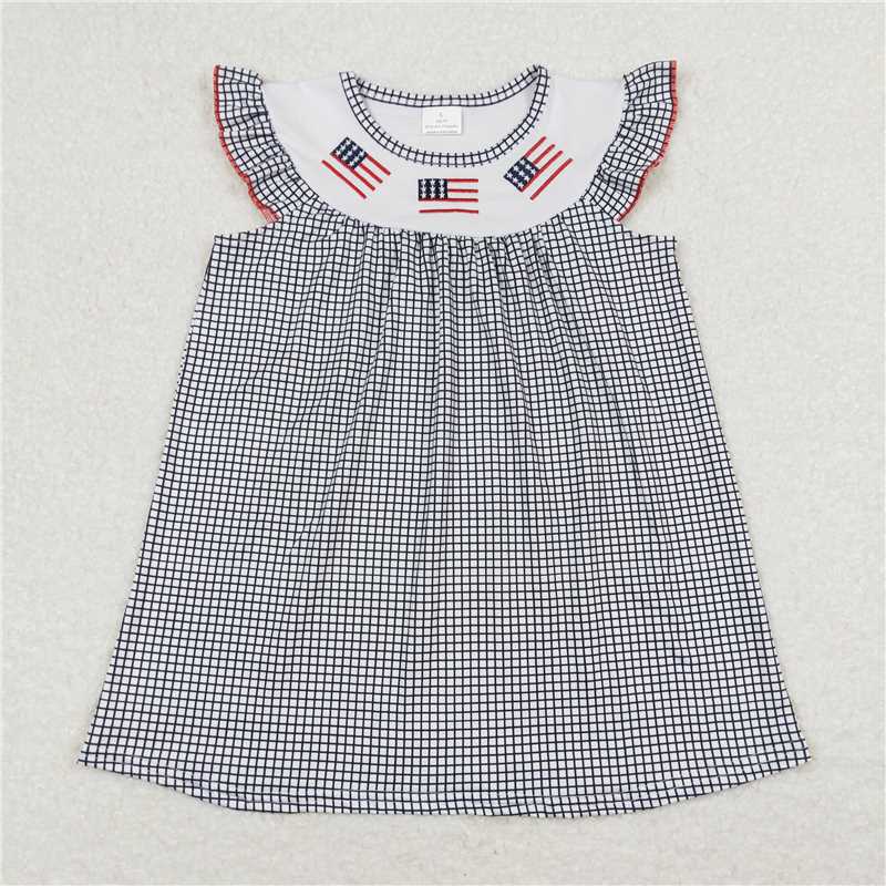 Match Baby Girls Flag 4th Of July Sibling Rompers Dresses Clothes Sets D 814 05