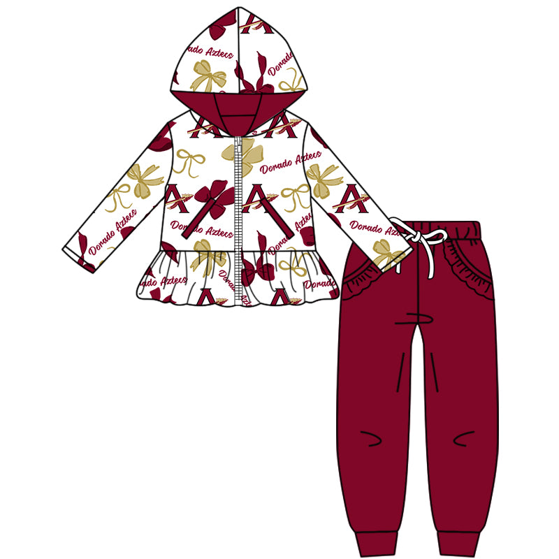 Custom baby girls Dorado Aztecs set MOQ5 D 823