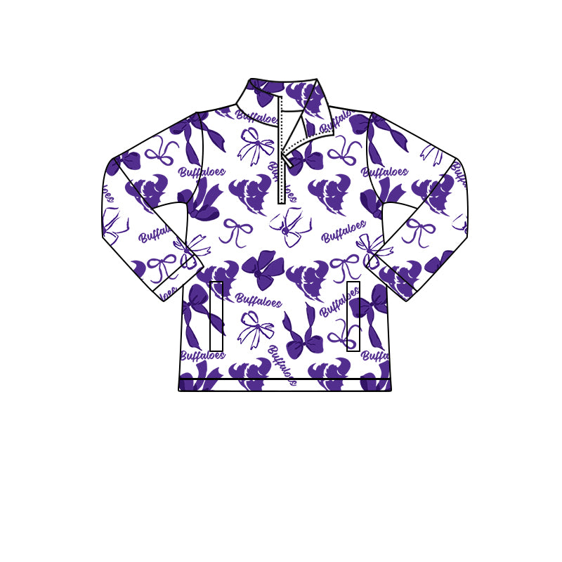 Custom Baby Boys Cross Plains Buffaloes Team Long Top D 8.9