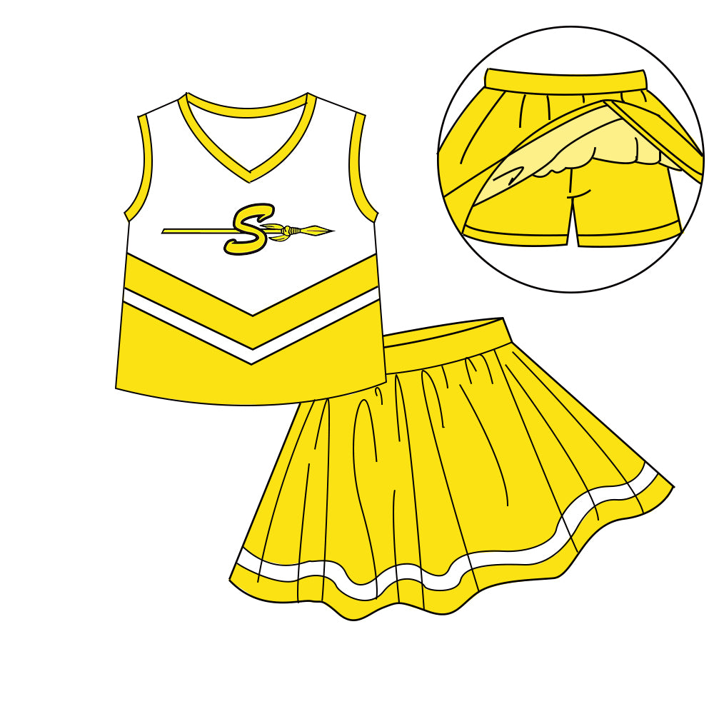 Custom baby girls Cheerleading dress set MOQ3 D 7.10