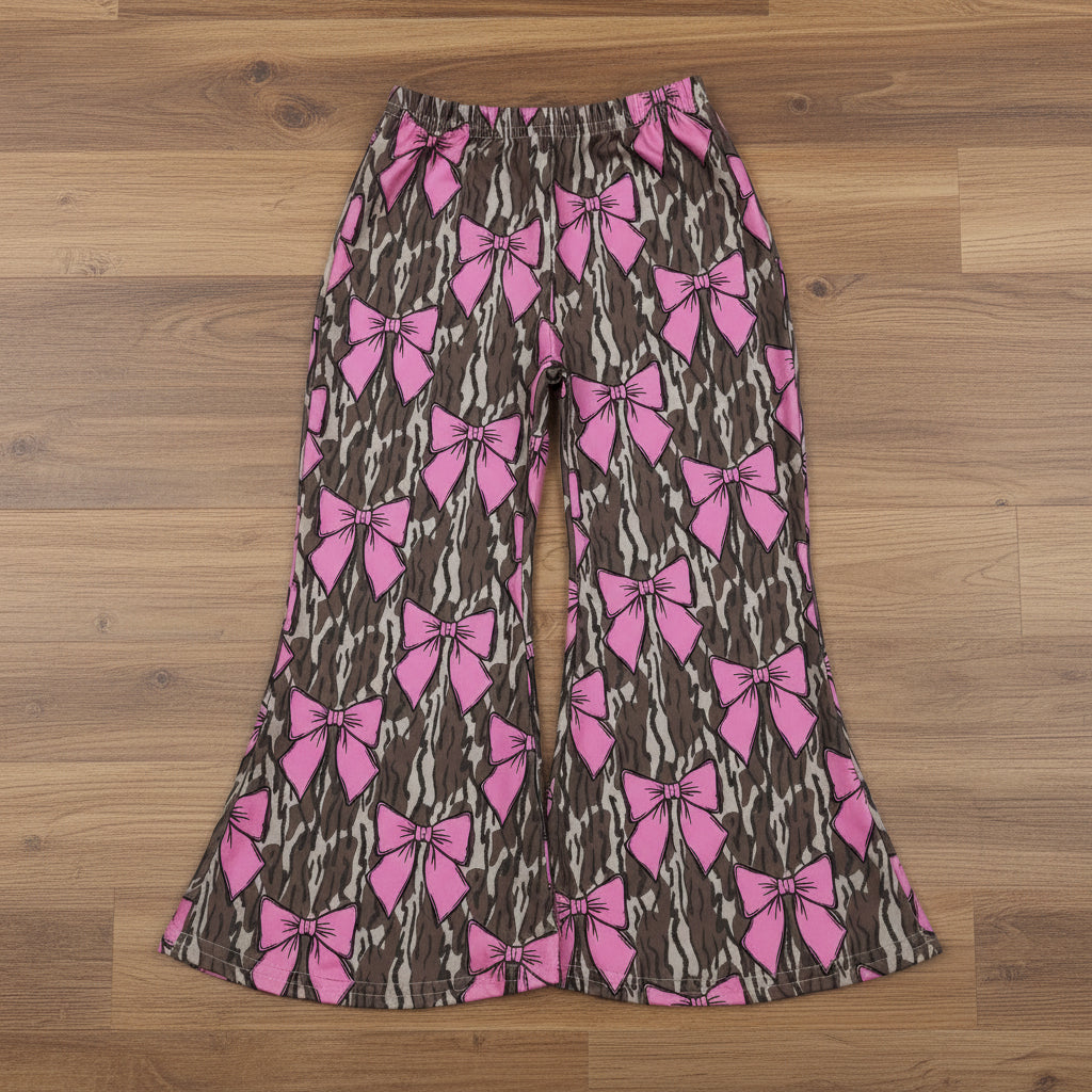pink coquette on camo belle pants girl trousers