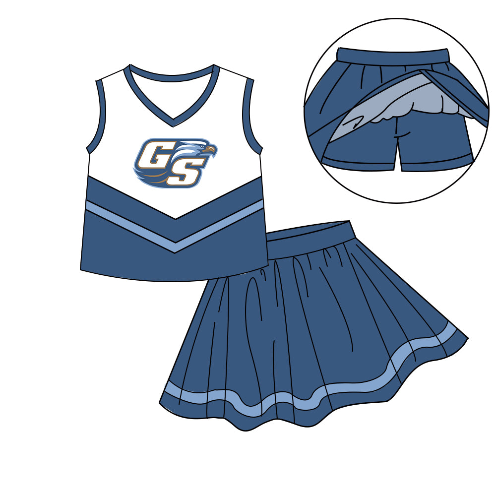 Custom baby girls Cheerleading dress set MOQ3 D 7.9