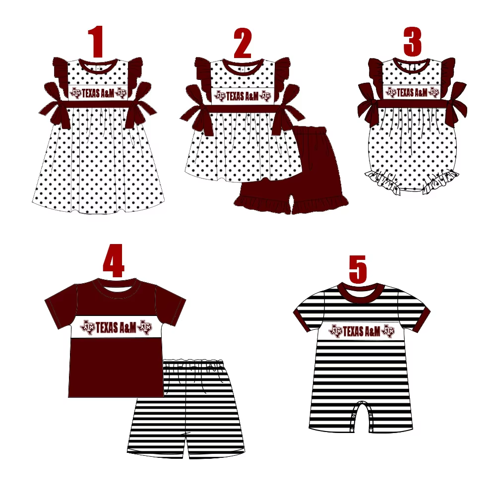 Custom Match ball team baby girls boys clothes MOQ3