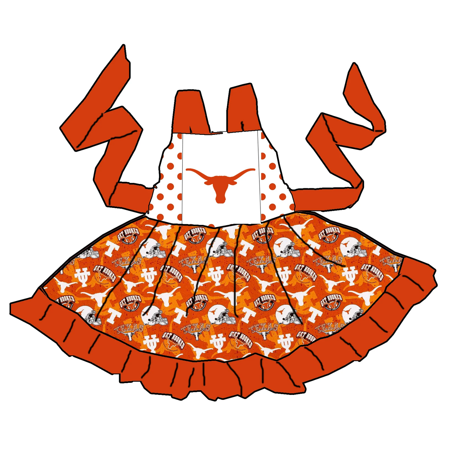 Custom ball team baby girls short sleeve dress MOQ3