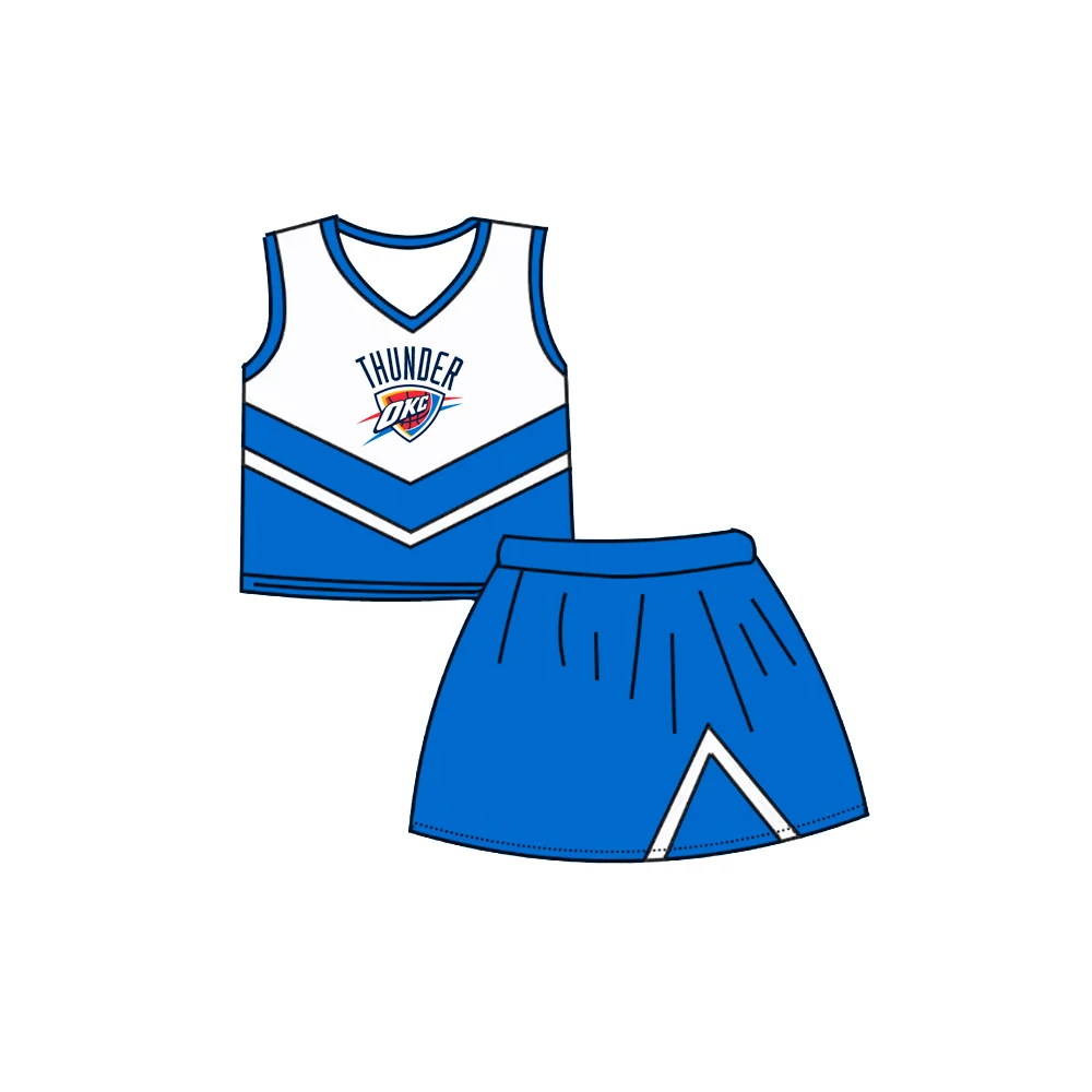 Custom ball team baby girls short sleeve set MOQ3