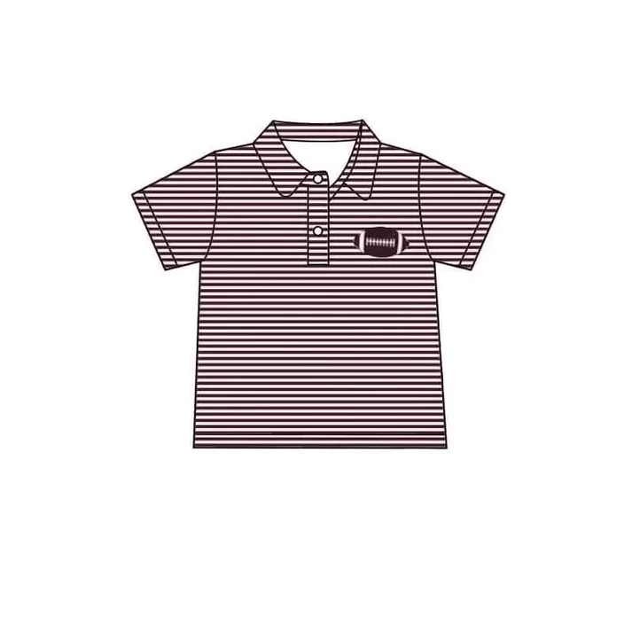 Custom maroon football short sleeves boys team clothes D 4.23