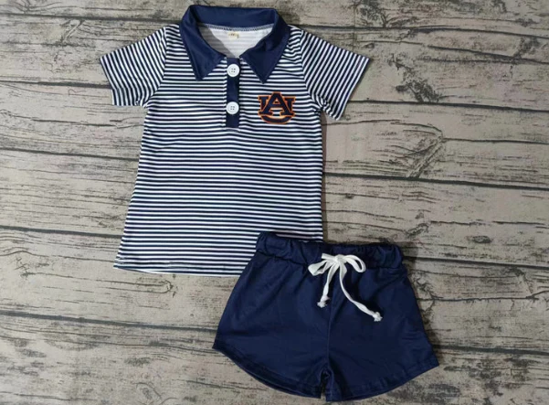 Custom A U polo shirt shorts boys team clothes D 4.24