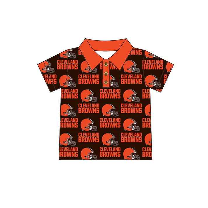 Custom short sleeves orange black kids boys polo team shirt D 4.29