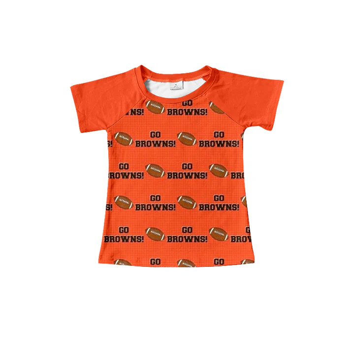 Custom short sleeves orange go football boys team shirt D 4.29