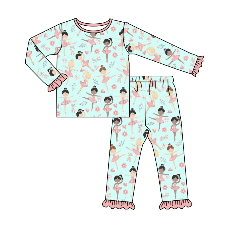 Custom Baby Girls Dance Girl Pajamas Clothing Sets D 5.12