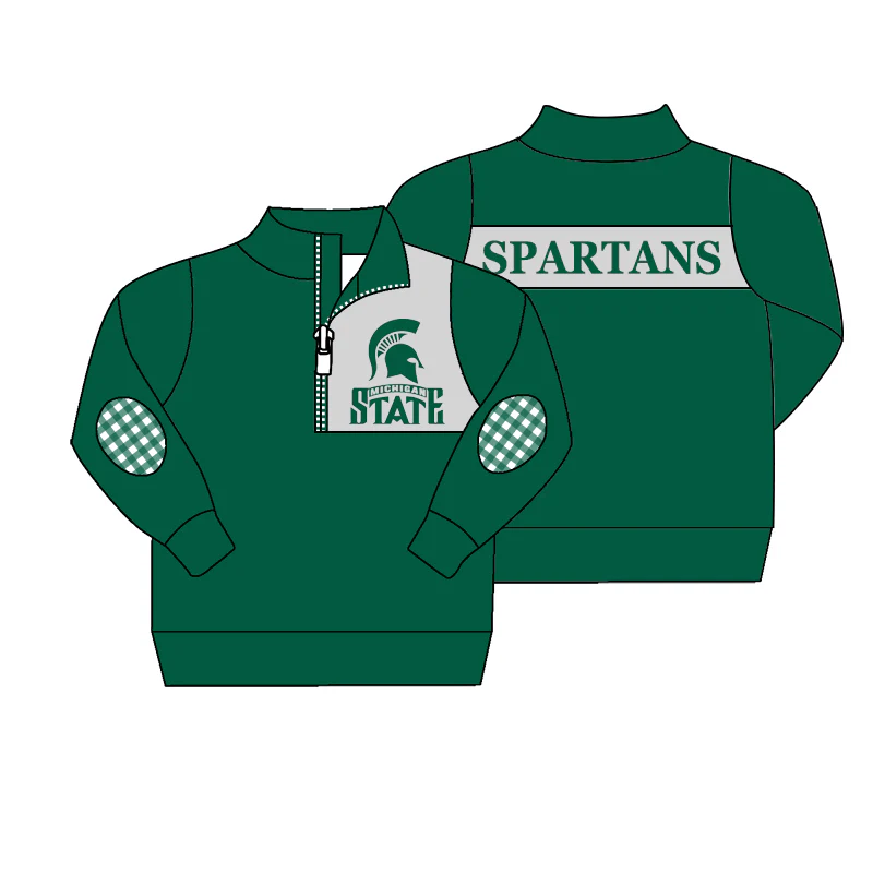 Custom Baby Boys Green Team Color Pullover Tops D 5.13