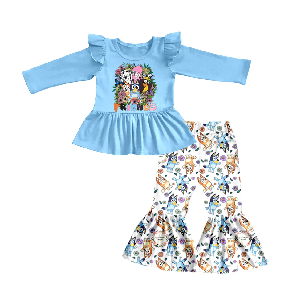 Custom Girls Cartoon Dog Blue Outfit D 5.17