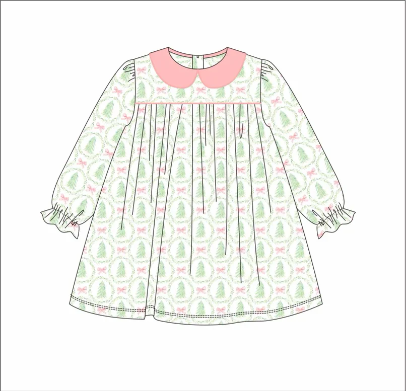 Custom Baby Girls Christmas Tree Dress D 5.19
