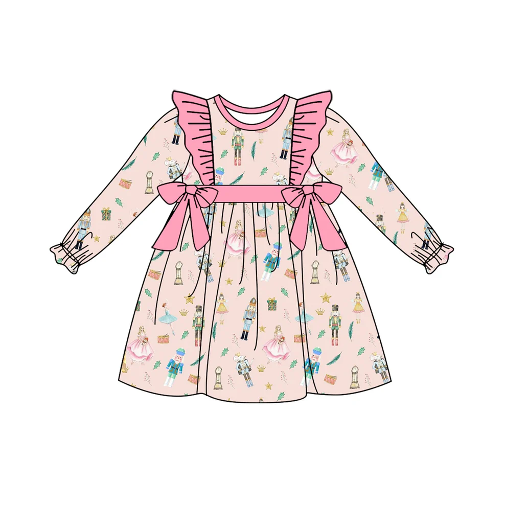 Custom Baby Girls Christmas Party Pink Dress D 5.19