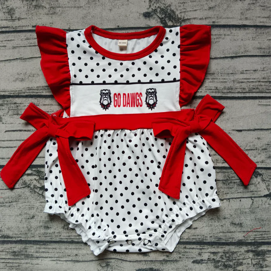 Custom Go Dawgs Girls Sumemr romper D 5.1
