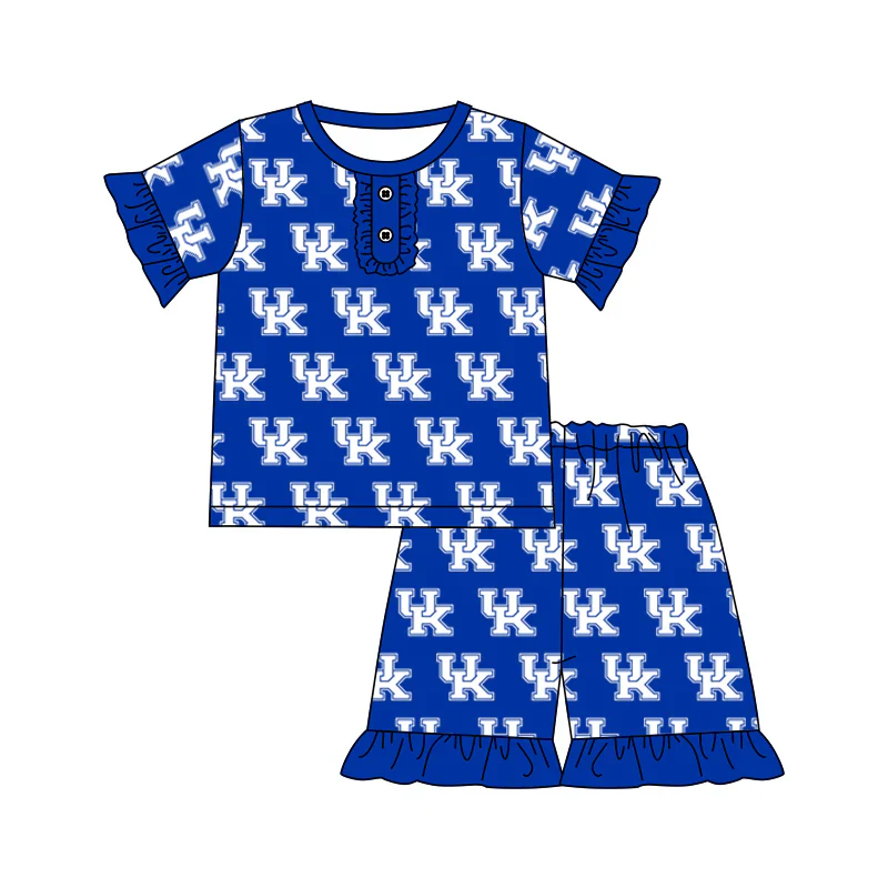 Custom Baby Girls UK Sport Teral Shorts Pajama Set D 5.3