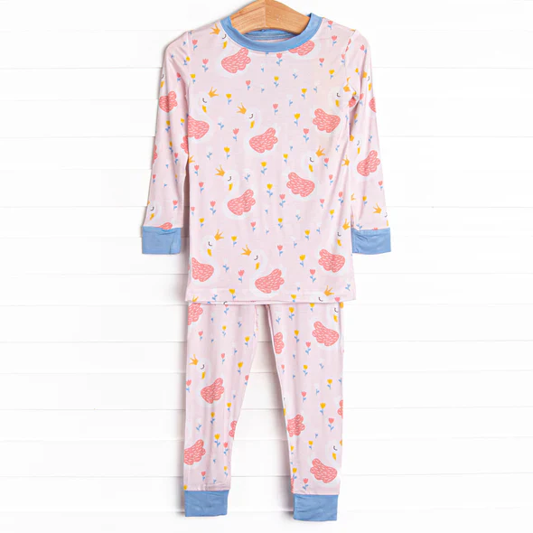 Custom Baby Girls Swan Long Sleeve Pajama Set D 5.20