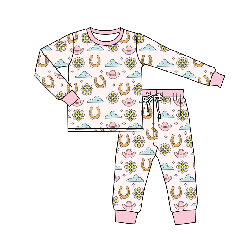 Custom Western Cowgirl Long Sleeve Pajama Set D 5.21