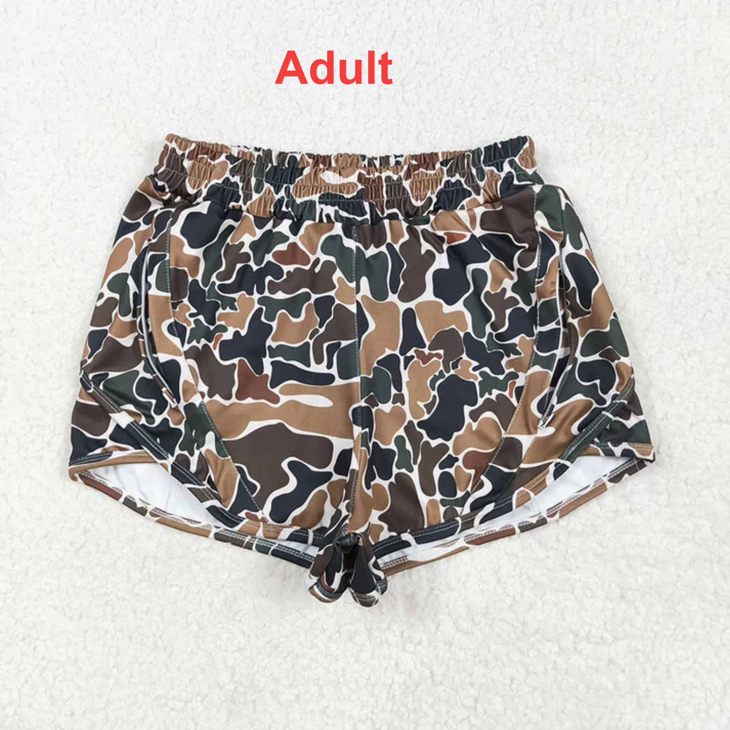Mommy and Me Baby Girls Dark Brown Camo Yoga Shorts Bottoms D 5.22