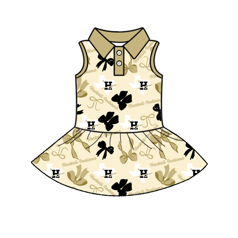 Custom Baby Girls Haskell Indians team dress D 6.12