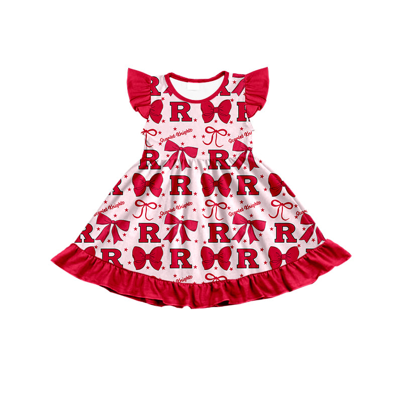 Custom baby girl Rutgers Scarlet Knights team dress D 6.28